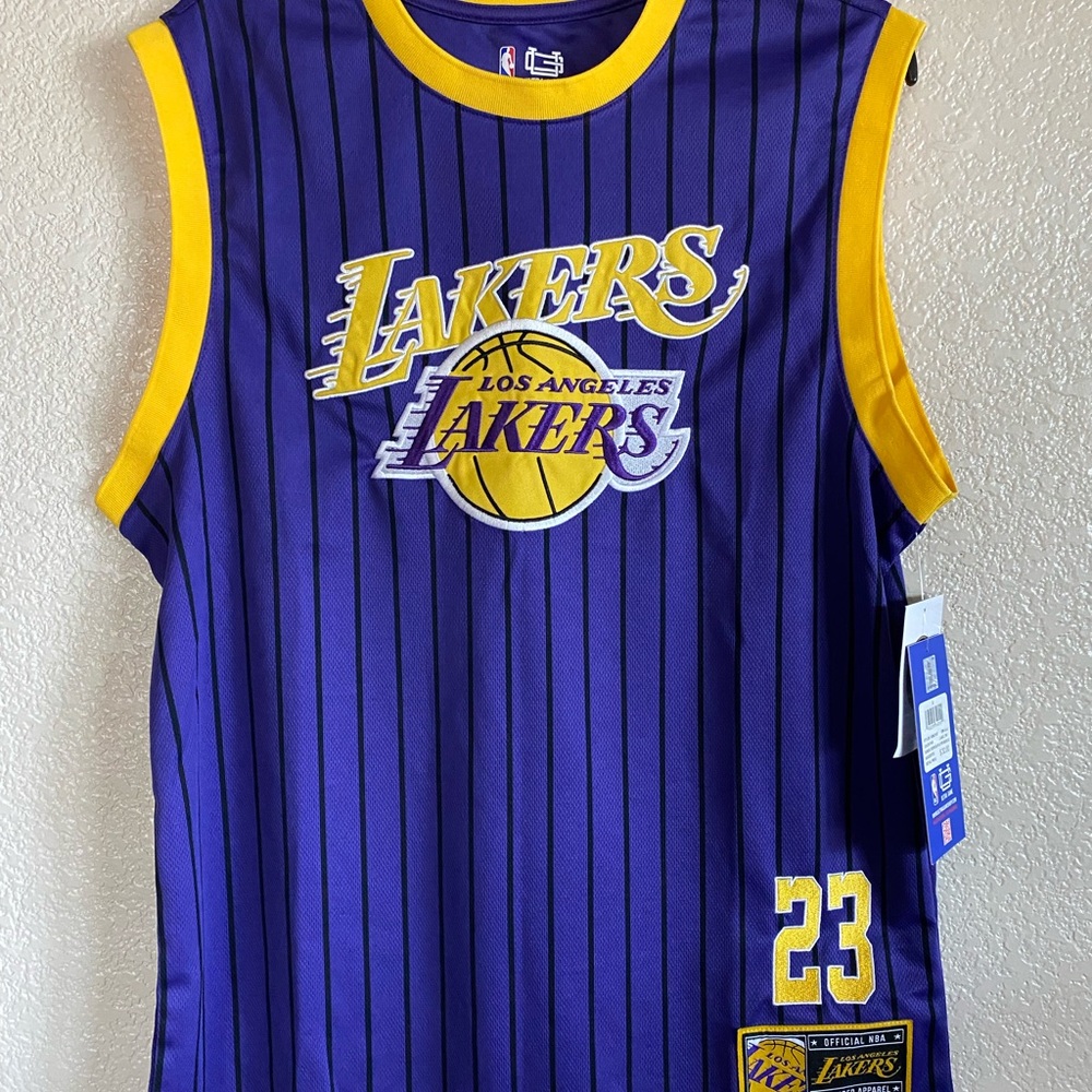 NBA Lakers Purple and Gold Jersey #23 Lebron James